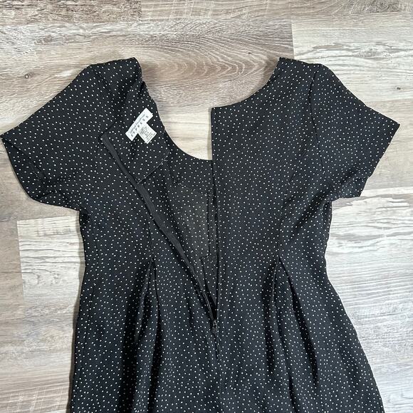 Vintage 90s Express Black Polka Dot Jump Suit- Size Small - Picture 4 of 6
